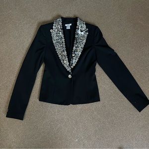 Vintage CACHE mother of pearl/ iridescent buttons blazer
